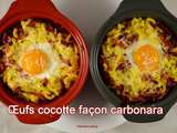 Œufs cocotte façon carbonara