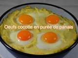 Œufs cocottes en purée de panais