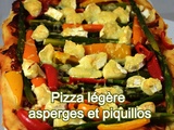 Pizza légère asperges et piquillos