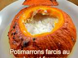 Potimarrons farcis au jambon et fromage