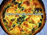 Quiche champignons roquette