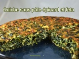 Quiche sans pâte aux épinards et feta