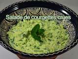 Salade de courgettes crues