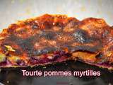 Tourte aux pommes et myrtilles