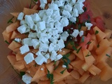 Salade melon, pastèque, feta & menthe