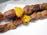 Brochettes de canard orange gingembre