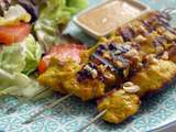 Brochettes de poulet satay