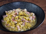 Mijoté pois cassés lardons miso