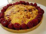 Tarte framboises crème brûlée