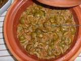 Tajine d'olives aux dés de viande