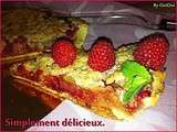 Tarte crumble framboise/ rhubarbe