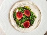 Tartinade de tofu, pois verts et figues à la menthe