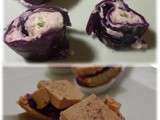 Bouchees aperitives violettes, roses et  girly  par s.+m