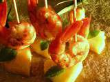 Brochettes de scampis