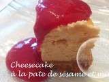 Cheesecake à la pate de sésame et miel ( au Thermomix )