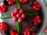 Gâteau au Yaourt Chocolat et Framboises, à la Liqueur de Rose