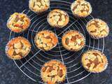 Muffins rhubarbe et bananes façon crumble