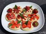 Tartelettes aux fraises et à la menthe