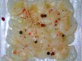 Carpaccio de Saint Jacques aux baies et citron vert