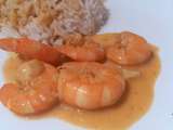 Crevettes au lait de coco et curry