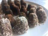 Truffes au chocolat et coco