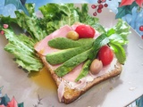 Bruschetta / Pain fromage jambon et avocats bio