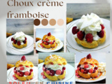 Choux crème et framboises