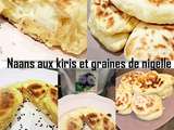 Facile de naans aux kiris avec des graines de nigelle