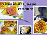 Gaufre salée jambon fromage