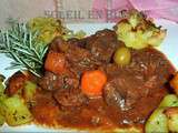 Joue de boeuf et paleron en daube