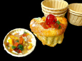 Mini cakes aux fruits confits et huile essentielle