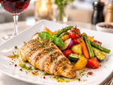Poulet Cajun aux légumes rôtis