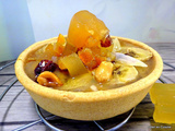 Tartelettes aux bananes/ fruits confits/ miel