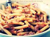 Macaroni au thon et coulis de tomate