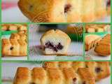 Mini-cakes vanille coeur de myrtille