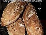 Baguettes 100% levain et graines de sesame