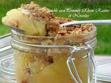 Crumble aux pommes rhum raisins et noisettes