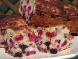 Gateau moelleux aux fruits rouges- jeu interblog #16