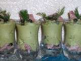 Verrine creme d'avocat au thon