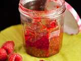 Confiture de framboises express