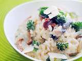 Risotto aux champignons forestiers et asperges vertes