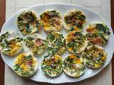 Mini quiches jambon, épinard et fromage