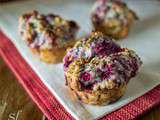 Muffins framboises, citron et amande