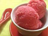 Sorbet à la framboise (avec lait)