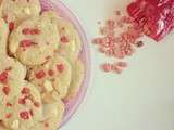 Cookies aux pralines roses et chocolat blanc