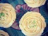 Cupcakes lait coco-coco-citron vert