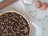 Tarte au chocolat et pignons