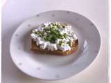 Tartine ricotta petits pois