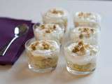 Verrine pomme vanille chantilly biscuit, ou gourmandise croustifondante