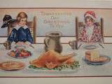 Anciens menus du Thanksgiving Day, fête nationale américaine, 26 novembre 2015